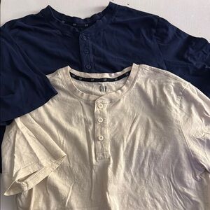 GAP Blue and Cream Short Sleeve Tees Casual Comfort